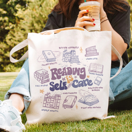 Reading Is Self-Care Tote – Book Lover Gift