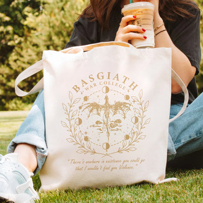Basgiath War College Tote Bag – Fourth Wing Inspired