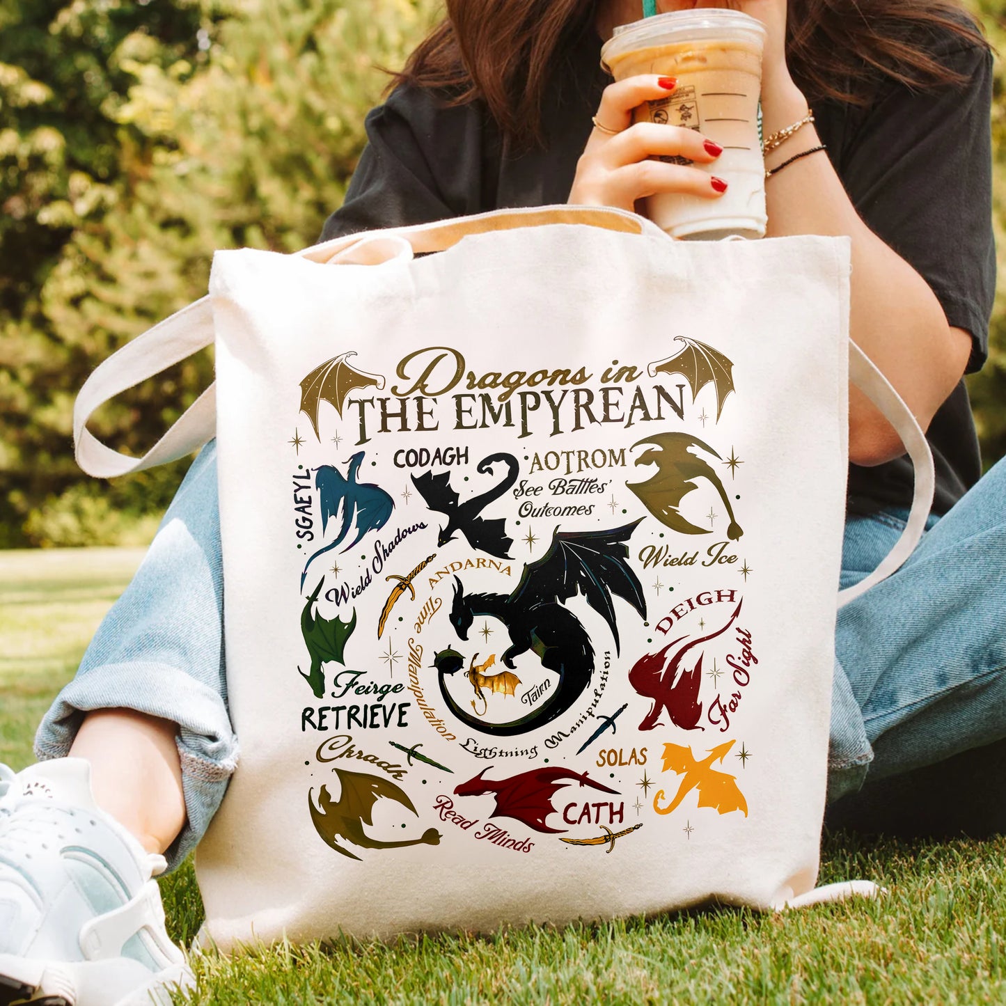 Fourth Wing Dragon Tote Bag – Empyrean Guide