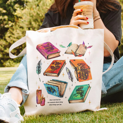 ACOTAR Series Book Tote – Fantasy Reader Aesthetic Bag