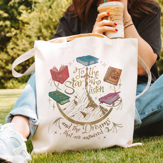To the Stars Tote Bag – Dreams & Books Design