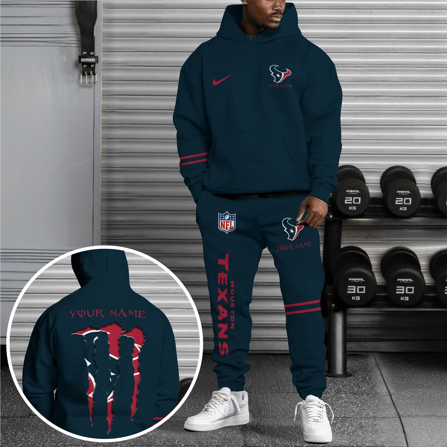 Houston Texans Combo Custom Hoodie And Sweatpants, Gift For Sport Fans ETRG-62589