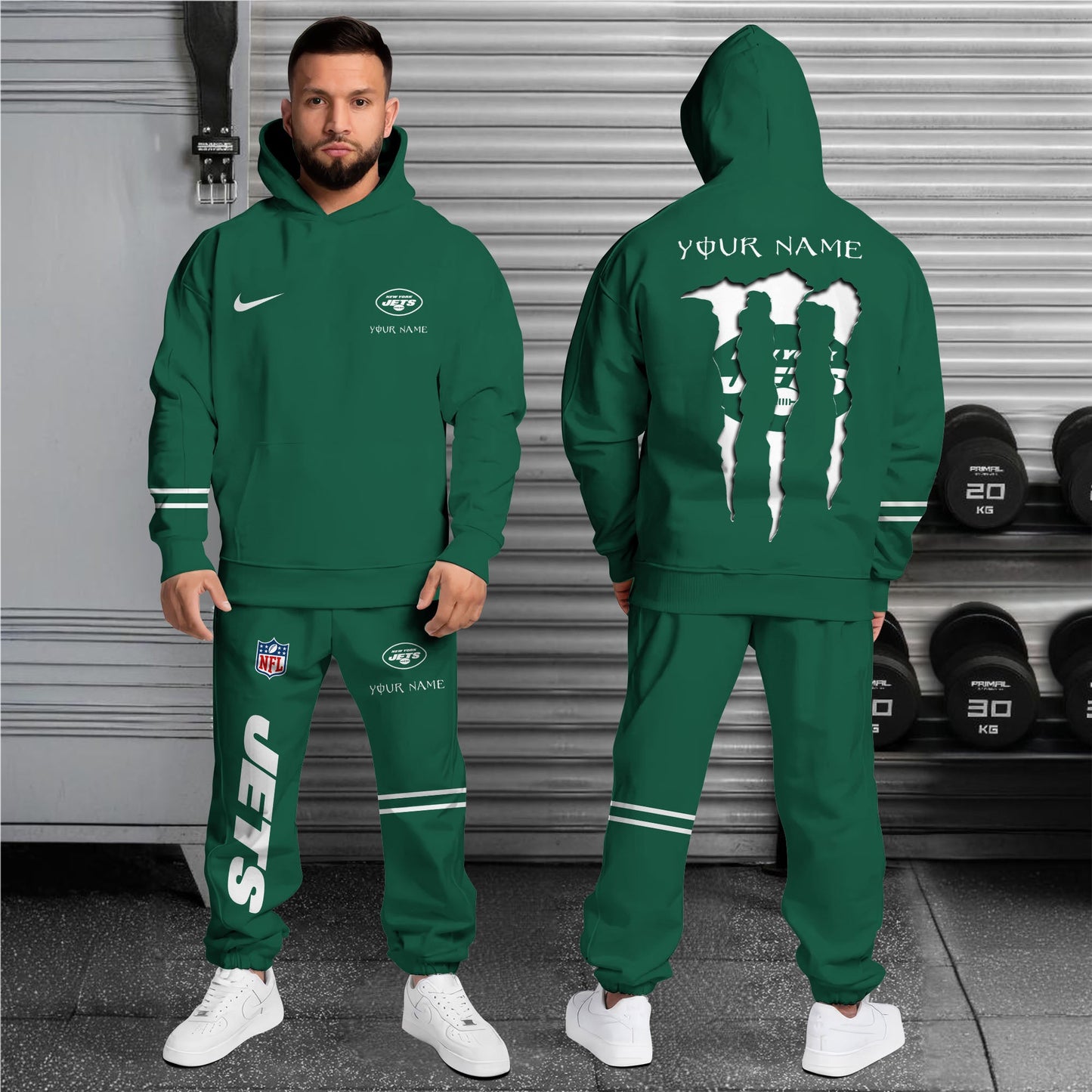 New York Jets Combo Custom Hoodie And Sweatpants, Gift For Sport Fans ETRG-62589