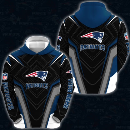 New England Patriots Combo Hoodie And Sweatpants Custom Your Name, Sport Hoodie Sweatpants Set, Sport Gifts For Fans ETRG-62591