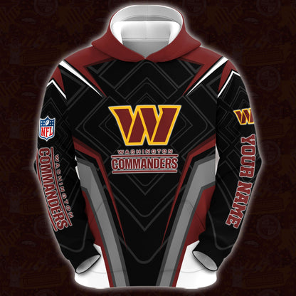 Washington Commanders Combo Hoodie And Sweatpants Custom Your Name, Sport Hoodie Sweatpants Set, Sport Gifts For Fans ETRG-62591