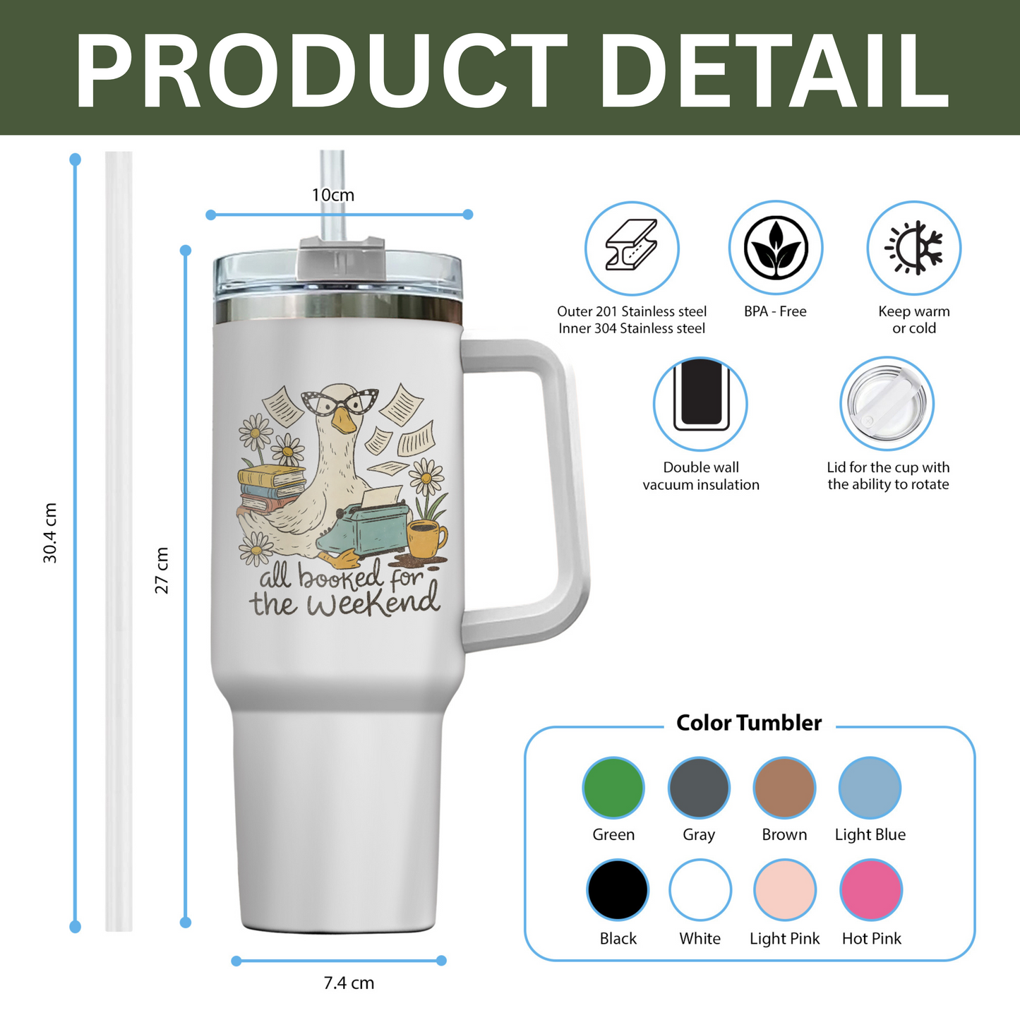 All Booked for the Weekend Tumbler