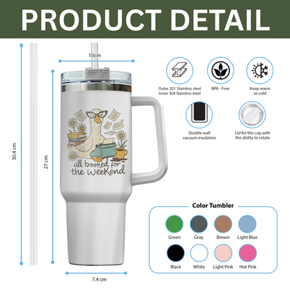 All Booked for the Weekend Tumbler