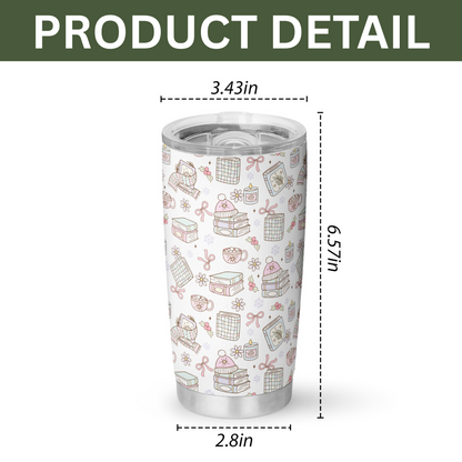 Cozy Bookish Tumbler – 20oz & 40oz Relaxed Reader Cup