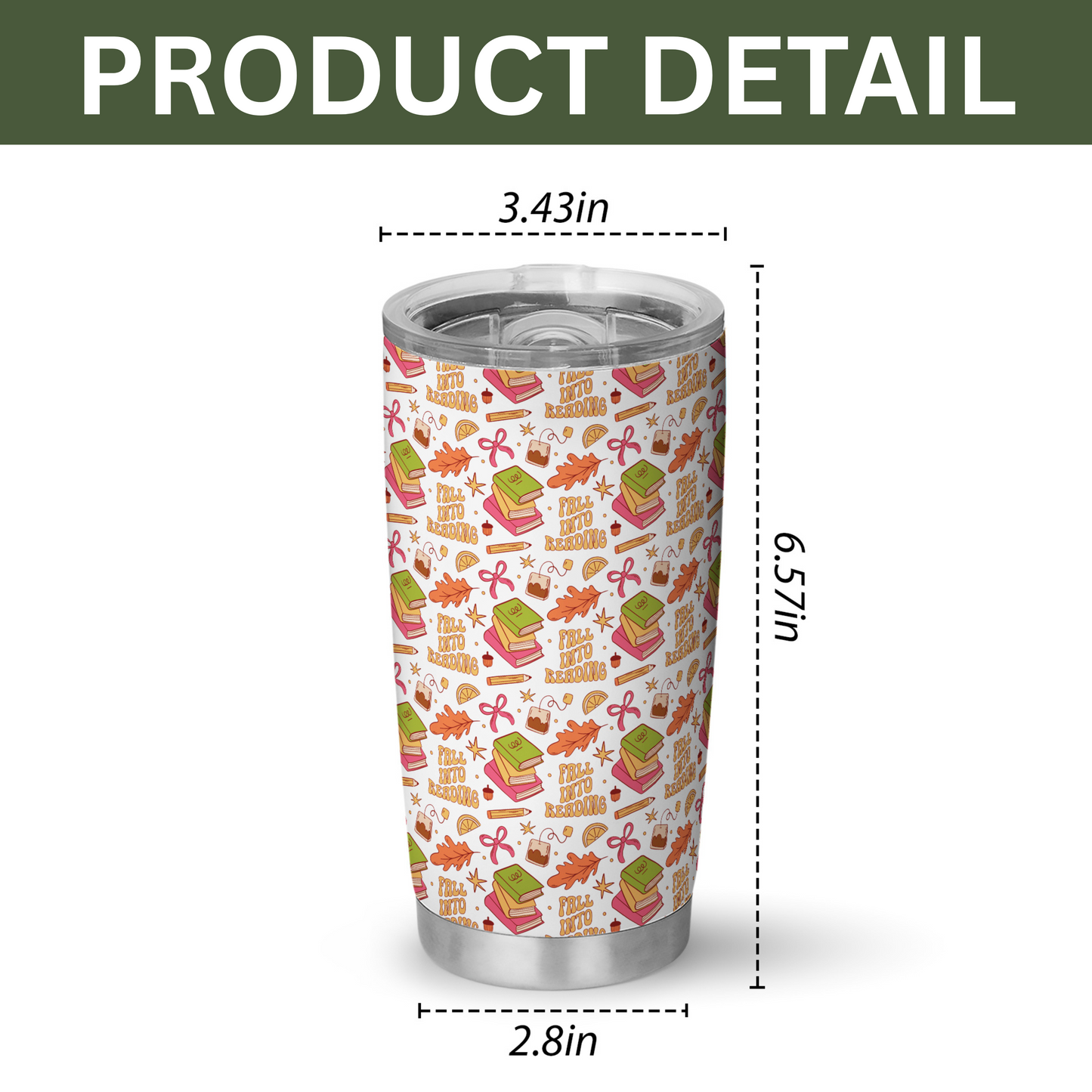 Fall Into Reading Bookish Tumbler