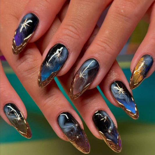 ACOTAR Starfall Galaxy Nails | Night Court Inspired Press Ons